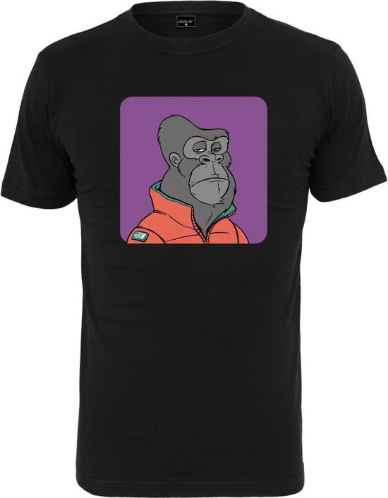 Urban Classics Heren Tshirt Bored Gorilla Zwart