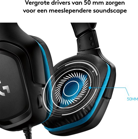 Logitech G432 - Bedrade Gaming Headset - Multiplatform - Blauw