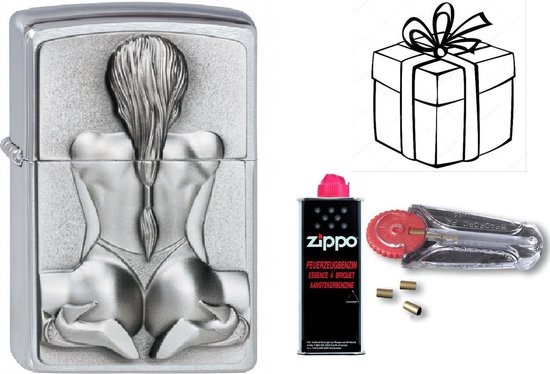 Foto: Geschenkset zippo zippo met zippo benzine en vuursteentjes uniek cadeau