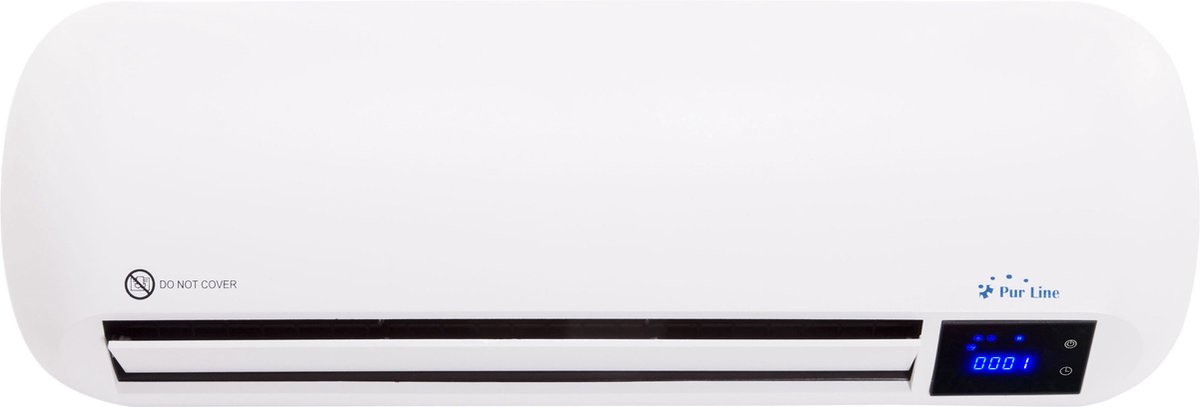 PURLINE HOTI M70 Keramische splitverwarmer 2000 W, wandmontage, wit, afstandsbediening, timer, 3 bedrijfsmodi