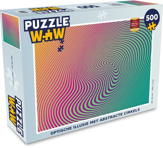 Bevoorrecht Plagen Vernauwd Puzzel Optische illusie met abstracte cirkels - Legpuzzel - Puzzel 500  stukjes | bol.com