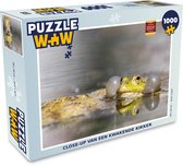 Puzzel Close-up van een kwakende kikker - Legpuzzel - Puzzel 1000 stukjes volwassenen