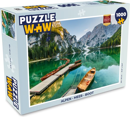 Puzzel Alpen - Meer - Boot - Legpuzzel - Puzzel 1000 stukjes volwassenen |  bol.com