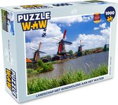 Puzzel Landschap met windmolens aan het water - Legpuzzel - Puzzel 1000 stukjes volwassenen