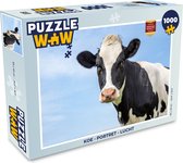 Puzzel Koe - Dieren - Portret - Lucht - Legpuzzel - Puzzel 1000 stukjes volwassenen