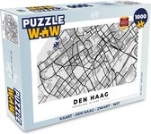 Puzzel Kaart - Den Haag - Zwart - Wit - Legpuzzel - Puzzel 1000 stukjes volwassenen