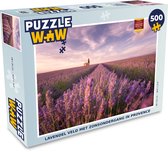 Puzzel Lavendel veld met zonsondergang in Provence - Legpuzzel - Puzzel 500 stukjes