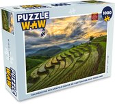 Puzzel Een prachtig wolkenveld boven de rijstvelden van Thailand - Legpuzzel - Puzzel 1000 stukjes volwassenen