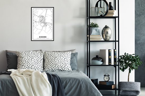 Cadre photo avec affiche - Carte - Doorn - Carte - Plan de la ville - 40x60 cm - Cadre pour affiche