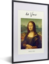Fotolijst incl. Poster - Mona Lisa - Leonardo da Vinci - Kunst - 40x60 cm - Posterlijst