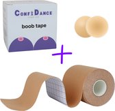 ConfiDance - Boob tape + Nipple covers - Fashion Tape - Borst tape - Plak BH - Tepelplakkers - Beige