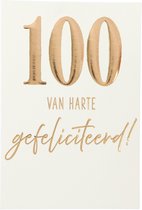 Cijferkaarten - De mooiste Leetijd - Verjaardagskaart 100 Van harte gefeliciteerd!