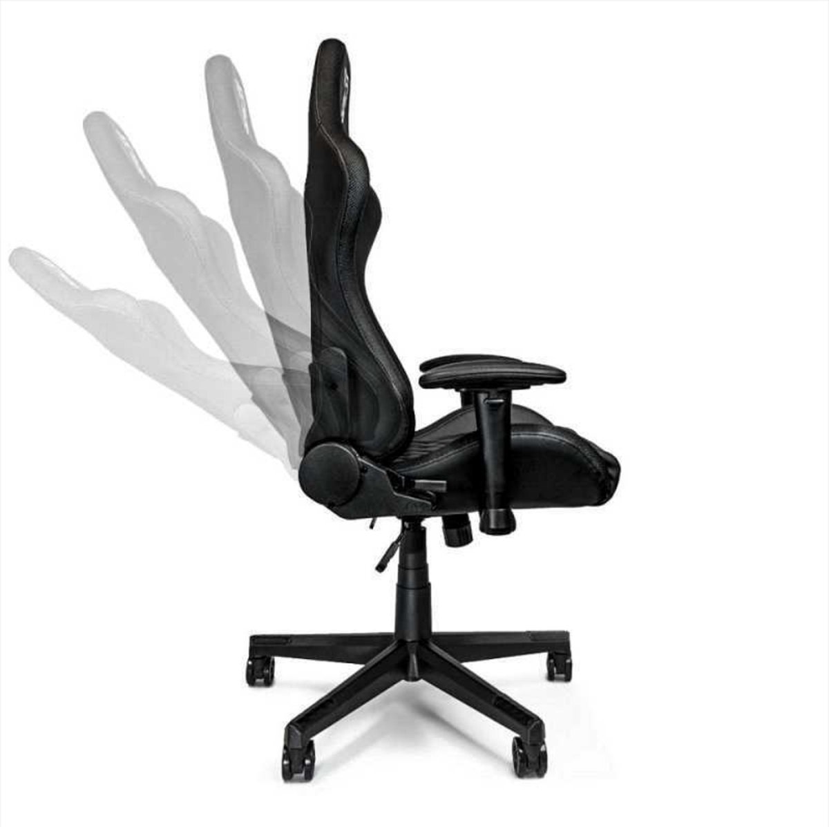 Ergonomischer Rennstil Liegender Gaming-Stuhl Drehbarer Leder-Bürostuhl Fuß stüt