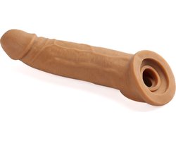 TRY. Penis Sleeve XL™ - Penis Sleeve - 19.5 cm - Penisverlenger - Penis Extender - Bruin