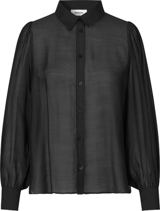 Zwarte blouse met pofmouwen Oskar - Modstrom | bol.com