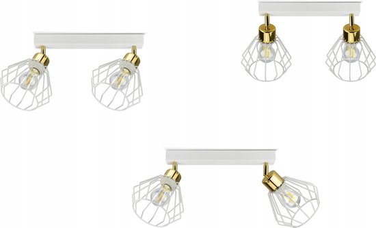 Plafondlamp Townshend van hout, 3-lamps zwart