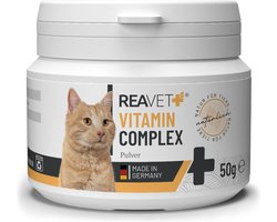 ReaVET - Vitamine Complex voor Katten - Ondersteuning van het immuunsysteem - 100% natuurlijk - 50g