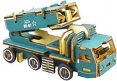 Bouwpakket 3D Puzzel Militair Transportvoertuig Afweergeschur van hout- kleur