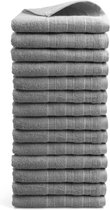 Textiles de salle de bain de Luxe - lot de 14 - serviettes 50x100 cm - gris sable