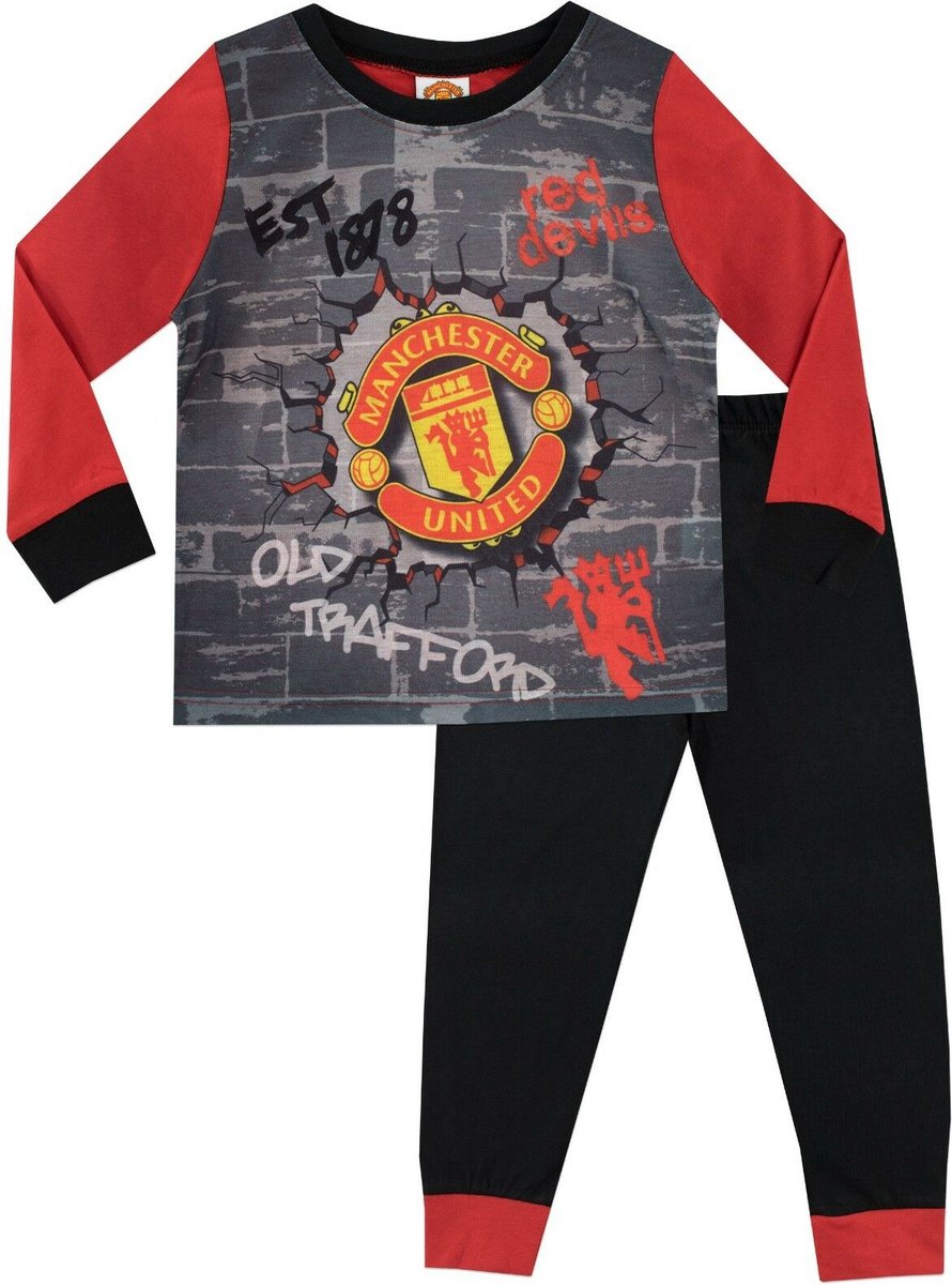 Jungen Manchester United Langer Pyjama 4 - 12 Jahre Mann UTD