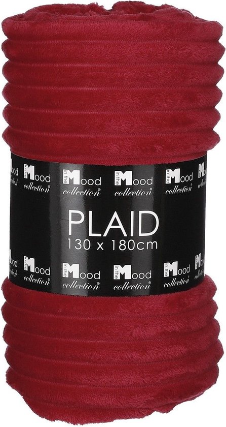 Couverture polaire In the Mood Lorens - L180 x l130 cm - Polyester - Rouge
