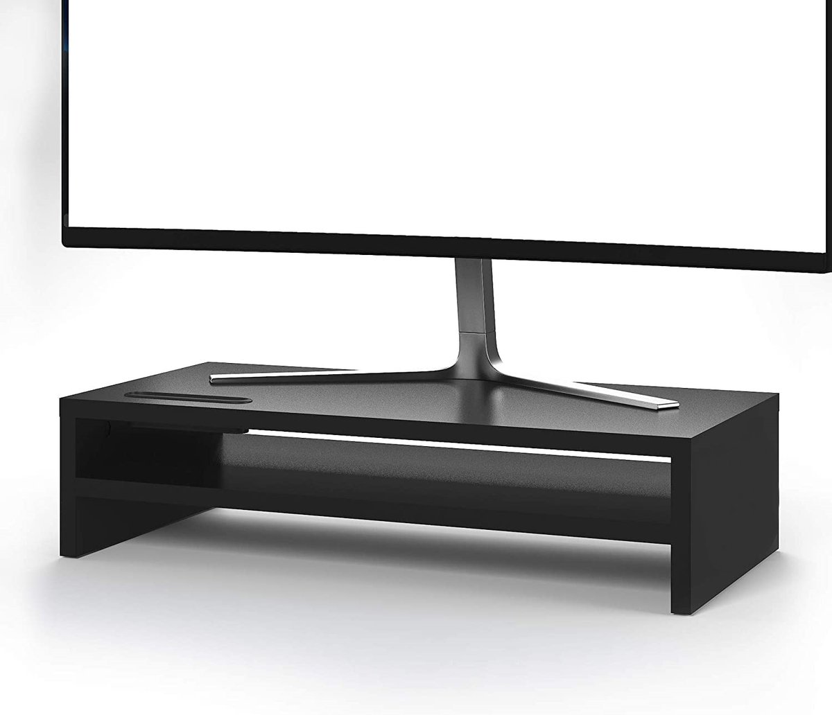Monitor Verhoger - Laptop Standaard met Telefoonhouder - Monitorstandaard - Bureau Beeldscherm Verhoging voor Computer, Notebook, iMac, PC