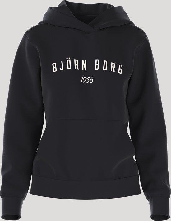 Björn Borg BB Logo Leisure - Hoodie - Capuchon trui - Top - Dames - Maat L  - Zwart | bol.com