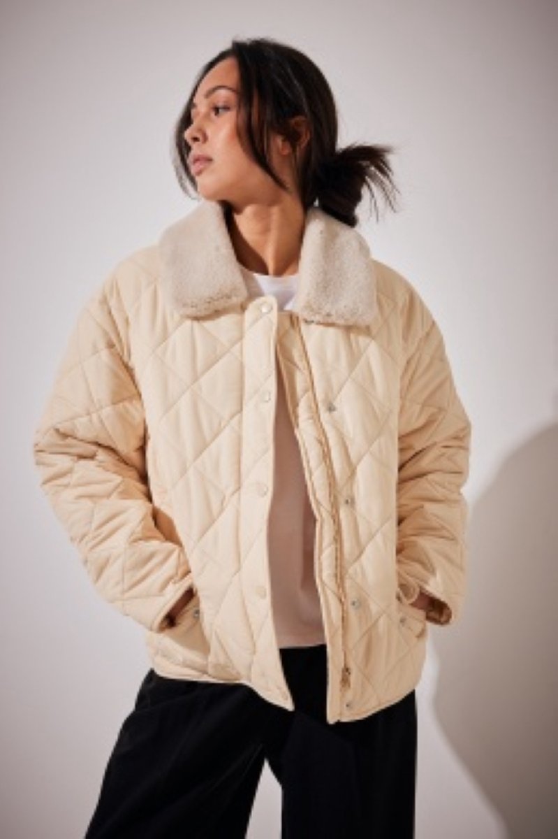 NA-KD Quilted Padded Jacket Dames Jas - Maat 42