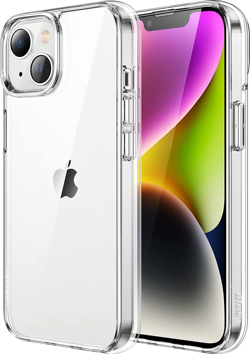 Hoes / Hoesje voor iPhone 14 / 6,1-inch, schokbestendige transparante bumperhoes, krasbestendige doorzichtige achterkant (transparant)