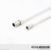 Coax RG 59 kabel, IEC naar F, 5 m, f/m | Signaalkabel | sam connect kabel