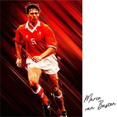 Allernieuwste® Canvas Schilderij Marco van Basten Voetballer en Voetbaltrainer - Voetbal Soccer - kleur - 50 x 70 cm