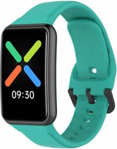 Siliconen Smartwatch bandje - Geschikt voor Oppo Watch Free siliconen bandje - aqua - Strap-it Horlogeband / Polsband / Armband - Watch Free
