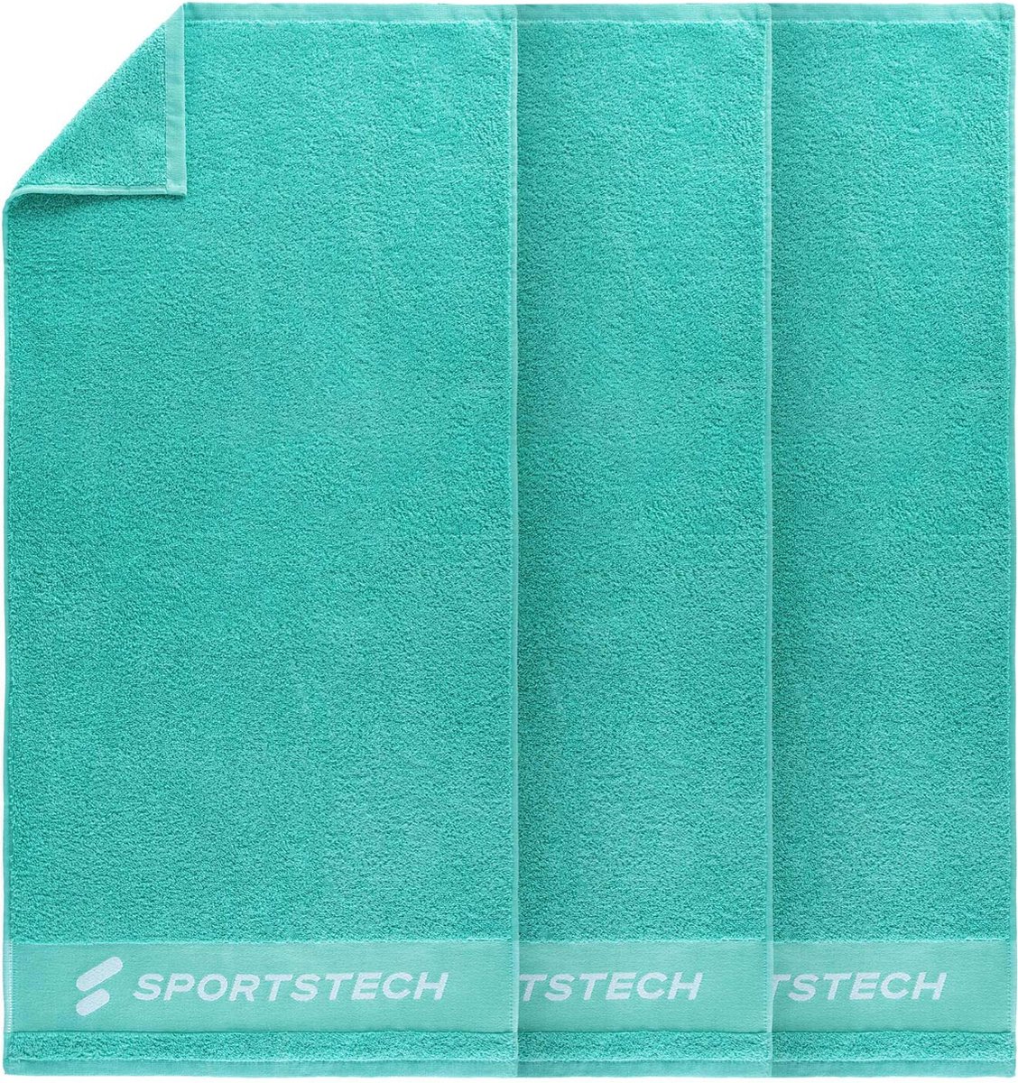 Sportstech handdoek TWL50 | set van 3 | hoge kwaliteit handdoek voor fitness in de sportschool of thuis | 100% katoen | 100 x 50 cm accessoire | enkel of als set | stijlvol design