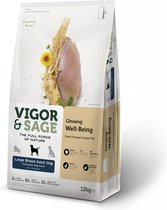 Vigor & Sage Hondenvoer Large Breed Well-Being Ginseng 12 kg