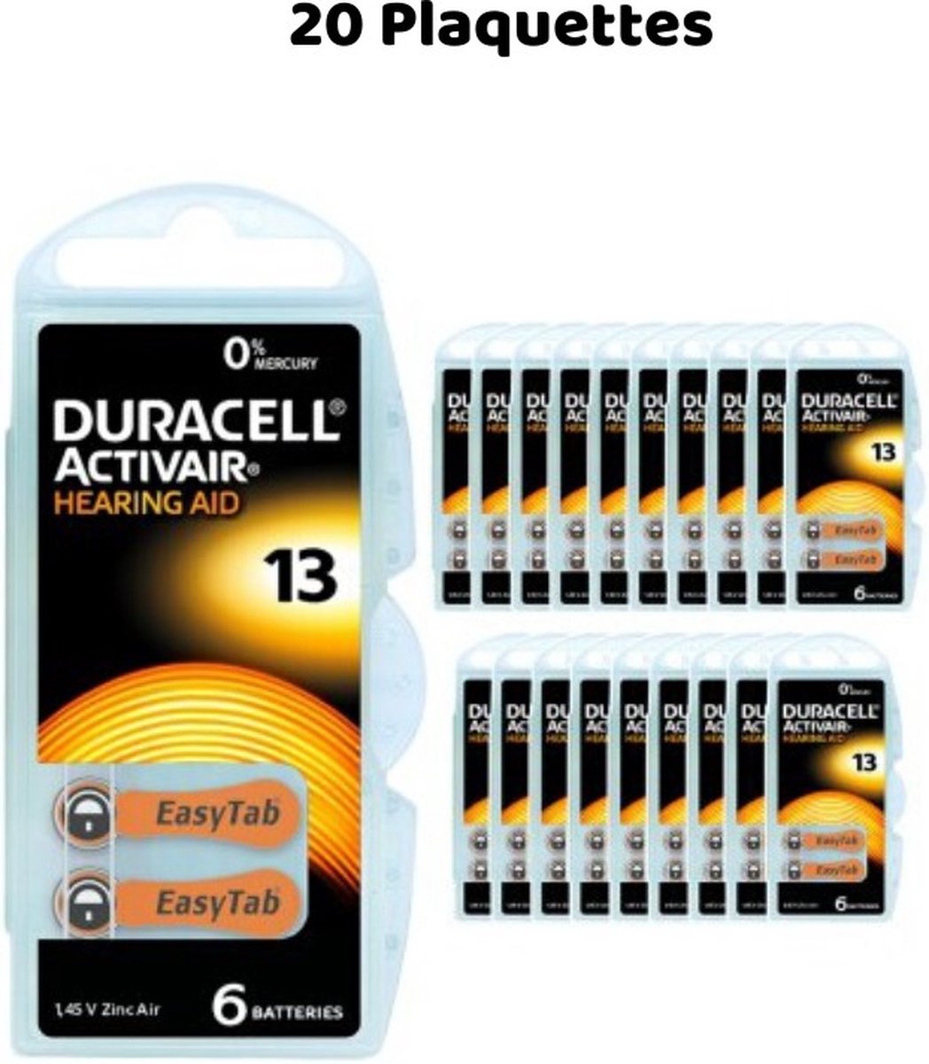 Duracell 13 - PR48 Activair EasyTab - 20 pakjes - 120 batterijen