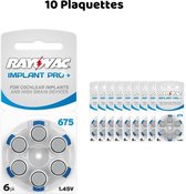 Piles pour prothèses auditives Rayovac 675 Implant Pro+, 10 électrodes