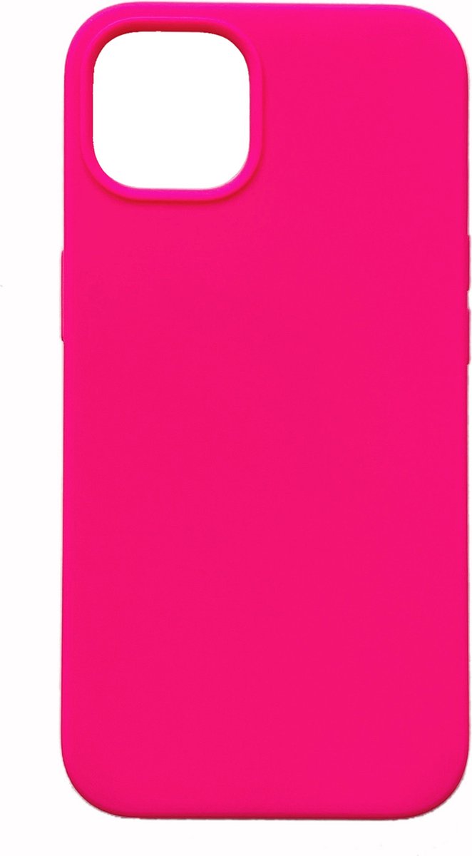 Casemania Hoesje Geschikt voor Apple iPhone 13 Mini - Roze - Liquid Siliconen Back Cover