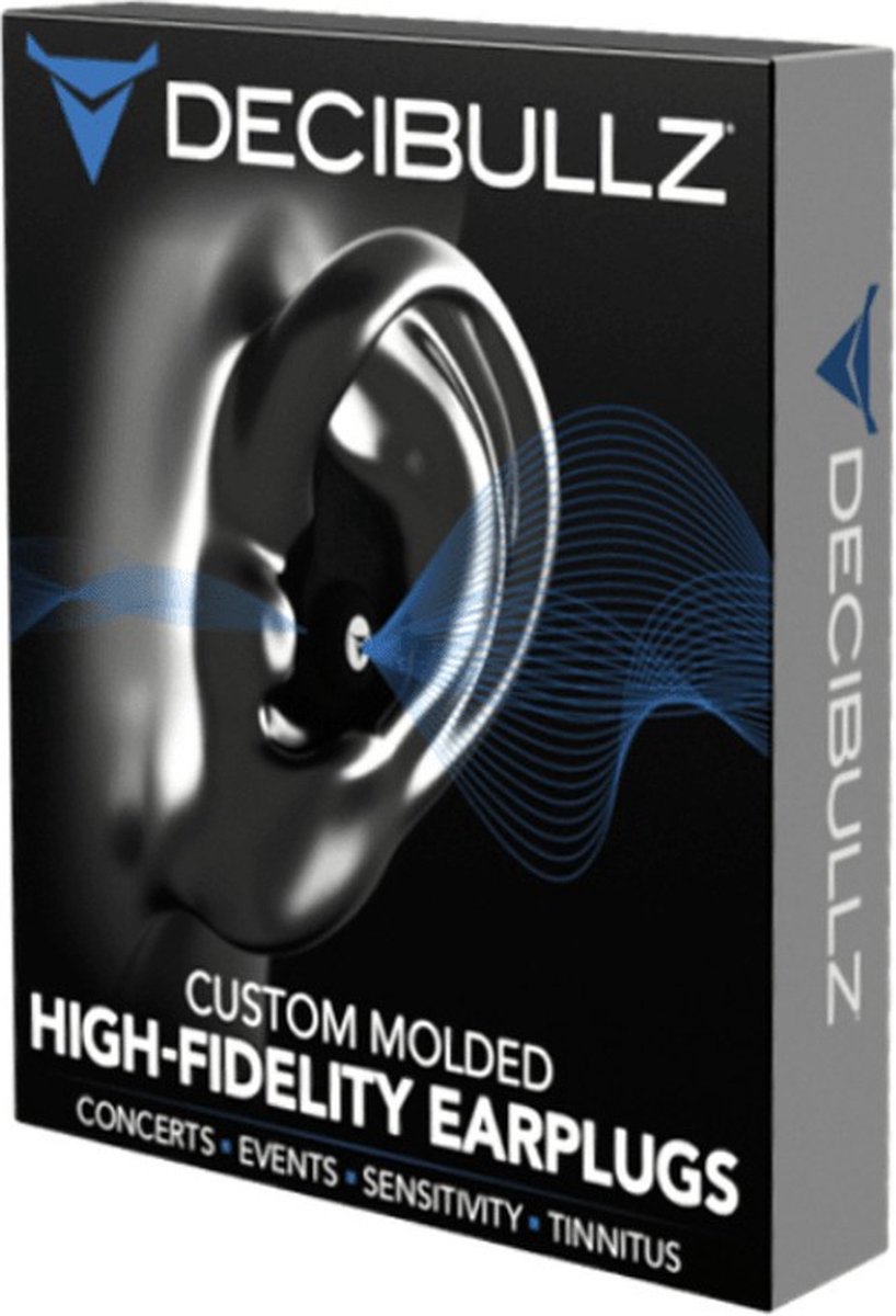 Decibullz High Fidelity Earplugs - Bouchons d'oreilles musique sur-mesure  filtre acoustique - Concert, Festivals, -12dB, 1