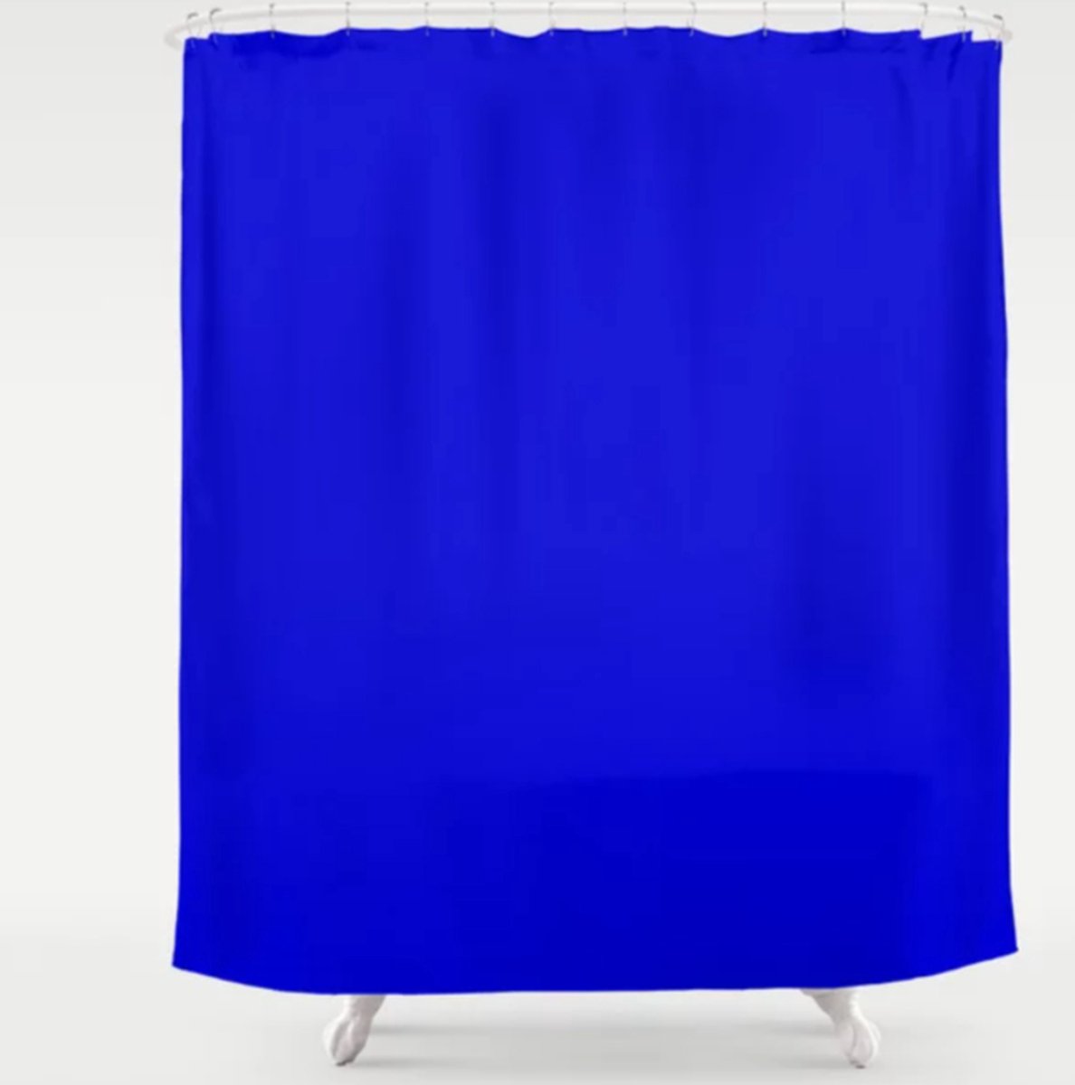 Douchegordijn met 12 Universele Ringen - Haken - Blauw - 180 x 180 cm - Douche Gordijn - Shower Curtain - Universeel