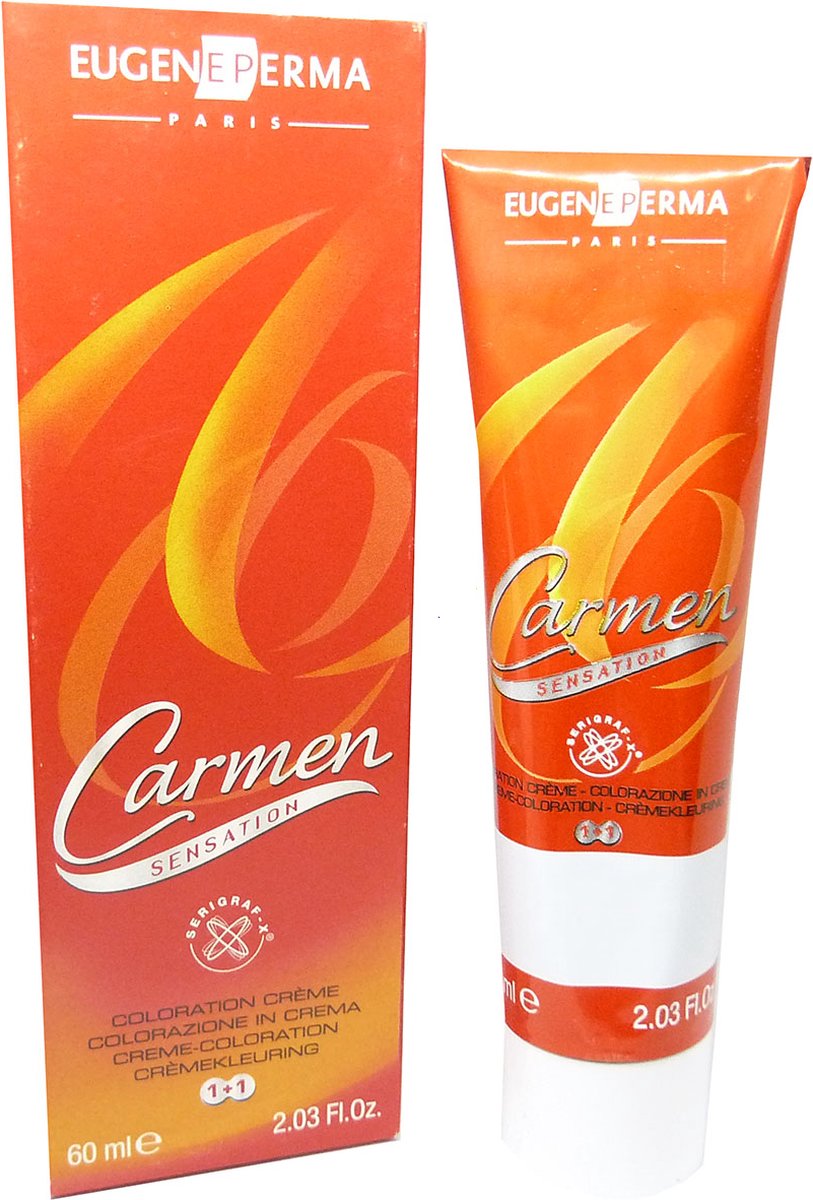 Eugene Perma Carmen Sensation Haarkleurcrème Permanente kleuring 60ml - 608/7 Dark Blonde Mahagony Violet / Dunkelblond Mahagoni Violett