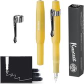 Kaweco  (3delig) - Vulpen FROSTED SPORT BANANAS Fountain Pen - Medium - Nostalgic Octagonal Clip Chrome - Doosje Vullingen