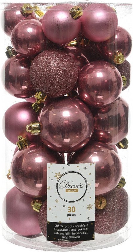 Kleine Jongen in Elf Kostuums Zit Onder Een Kerstboom Met Ballen Stock