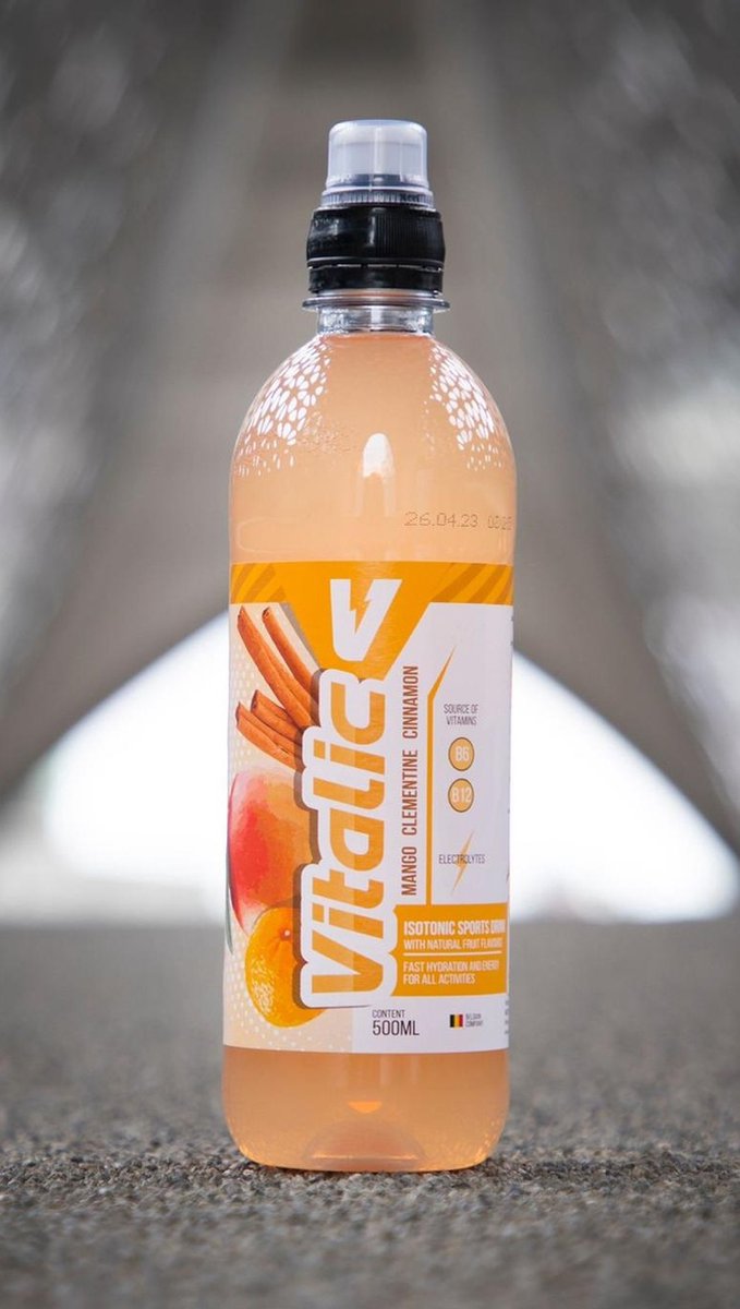 Goedkoopste VITALIC isotone sportdrank mango-clementine-cinnamon voordeelpack 12x500ml