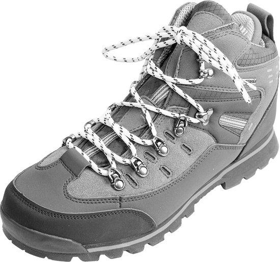 Wit zwarte ronde schoenveters voor werkschoenen | Lengte: 230cm | Dikte: 4,5mm