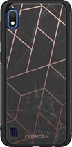 Casimoda® hoesje - Geschikt voor Samsung Galaxy A10 - Marble / Marmer patroon - Zwart TPU Backcover - Marmer - Grijs