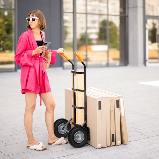 kruiwagenwiel - set van 2 - 2.50-4 - massief rubber - stalen velg - 80 kg - zwart-grijs van Merkloos	 — afbeelding 5