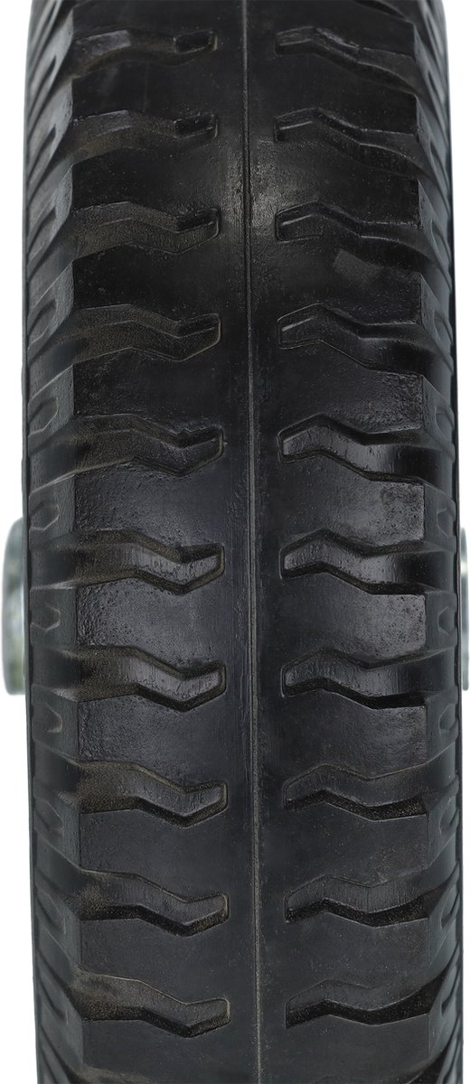 kruiwagenwiel - set van 2 - 2.50-4 - massief rubber - stalen velg - 80 kg - zwart-grijs van Merkloos	 — afbeelding 2