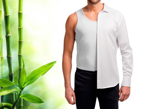 Bamboo Essentials - Hemden Heren - Onderhemd Heren - 2-pack - Wit - M -  Tanktop Heren... | bol.com