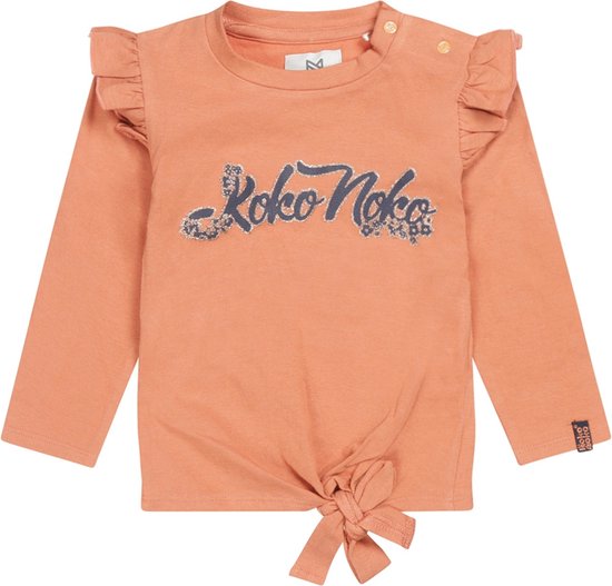 Koko Noko t-shirt meisjes - oranje - U44973-37 - maat 140