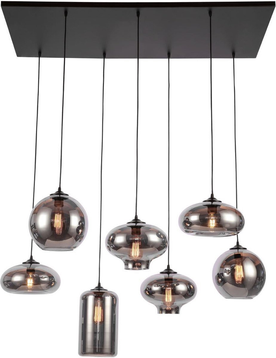 Ava Hanglamp Smoke Glas 7-Licht